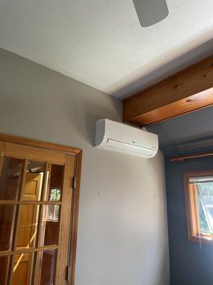 The ductless system will work almost anywhere.