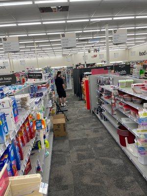 Probate enclosure in the middle of the store for vaccinations