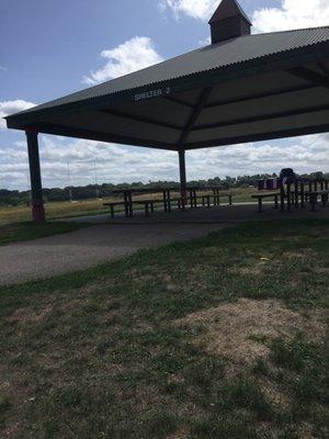 Gazebo with picnic tables