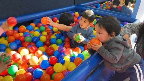 Looking like a game of dodge in the ball pit.