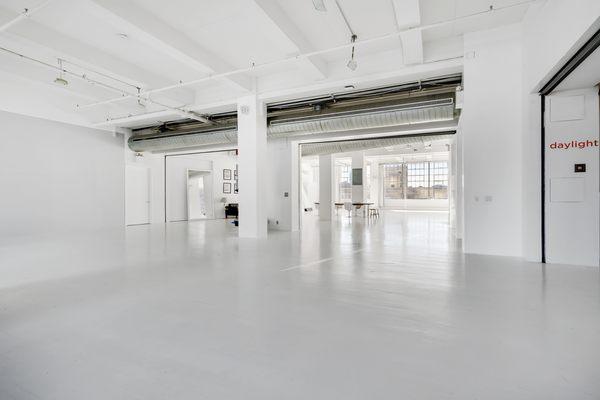 The Freight Elevator open into space.The building with Huge Loading Dock.