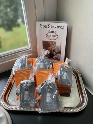 Spa party gift bags