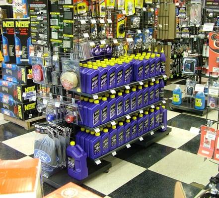 We stock a large selection of Royal Purple oils and fluids.