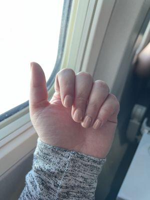 Gel manicure ready for vacation