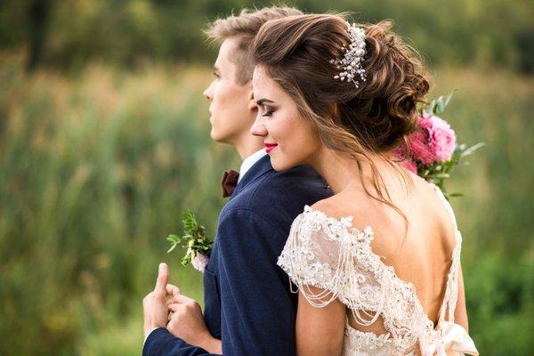 Bride and Groom At the wedding