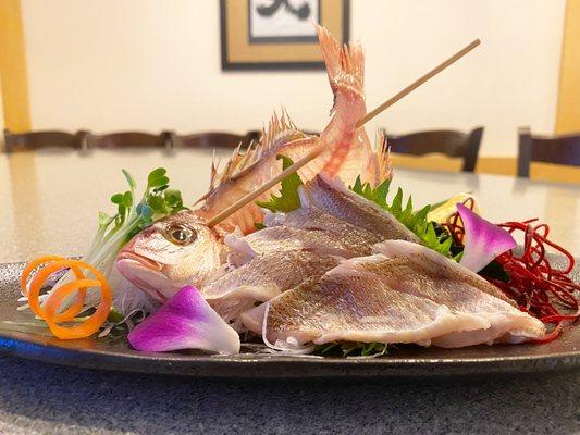 Baby snapper sashimi