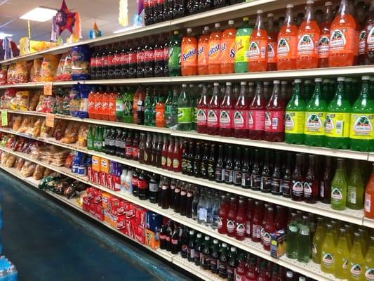 Variety of mexican sodas