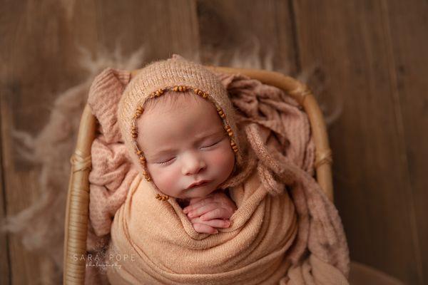 Newborn photography session at Sara Pope Photography. Portrait studio in Oakley, CA