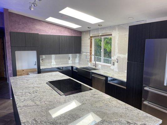 Granite Kitchen counters installed by Precision Countertops.