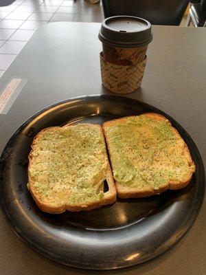 Avocado toast, and peppermint tea