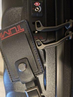 Lock feature zipper and  name tag