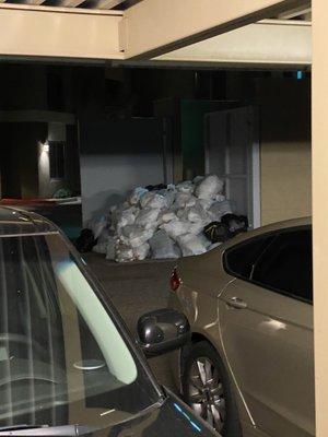 How the valet workers left our trash last night. 2/7/21 The Met Apartments Chandler,AZ