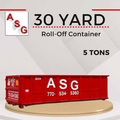 ASG Roll-Off 
 Container / Dumpster
 30 Yard
 5 Tons