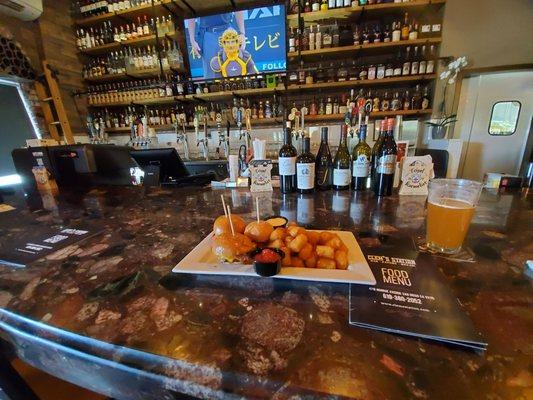 Steller Wagyu sliders and tots!