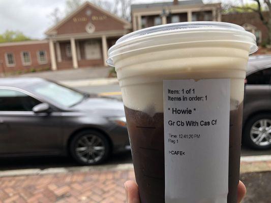 Cold brew with cascara foam