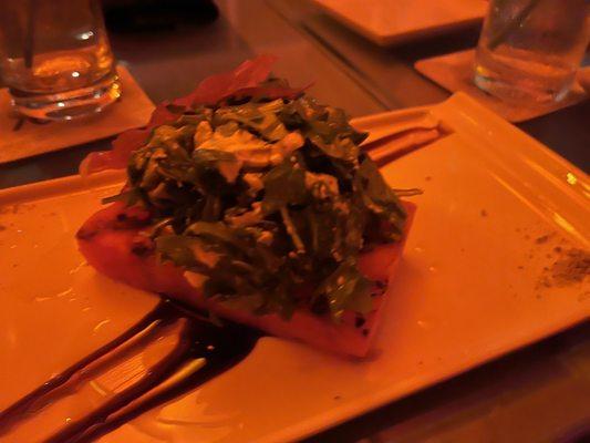 Grilled watermelon & arugula