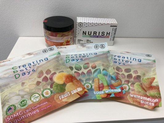 CBD gummies are easy to take on the go. 150mg/300mg