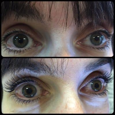 Enhancing our natural beauty with these before & after eyelash extensions.