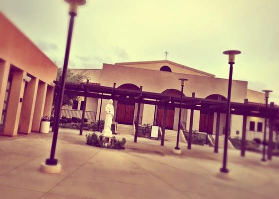 Front courtyard of St. Clare