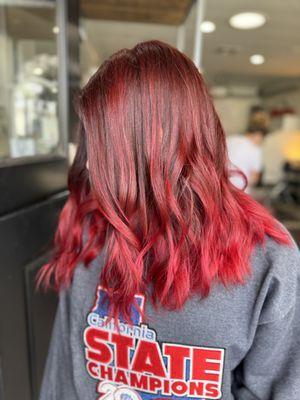 Red vivid hair color