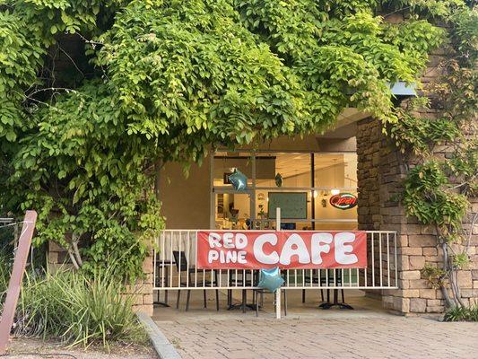 Store front of the Red Pine Cafe