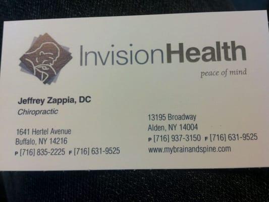 Jeffrey Zappia, DC Chiropracter at 1641 Hertel Ave Brain and Spine Center