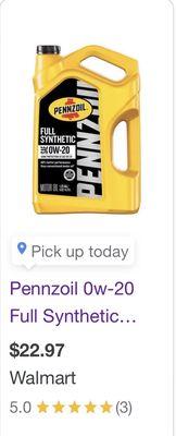 Pennzoil OW-20