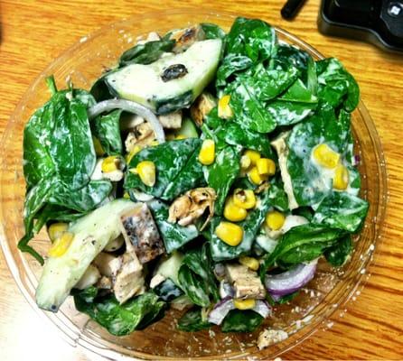 A "Create Your Own" Spinach Salad with Grilled Chicken