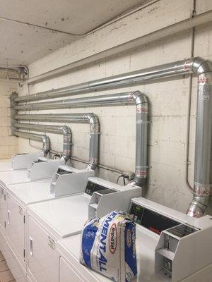 Brand new commercial dryer vent piping