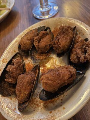 Fried mussels