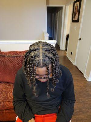 2 strand twist mens hair style