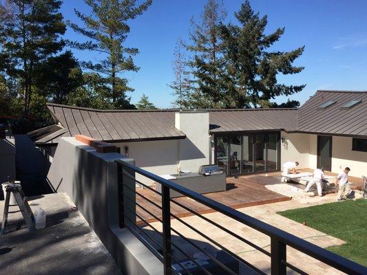 metal roof. woodside, CA