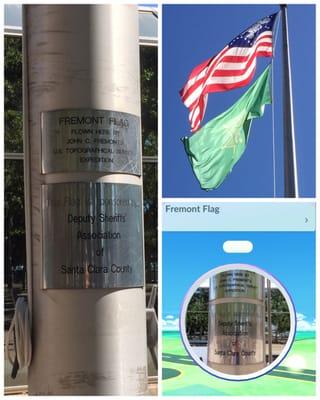 Spreading the scourge of the PokéStop™ to the County via the Fremont Flag...