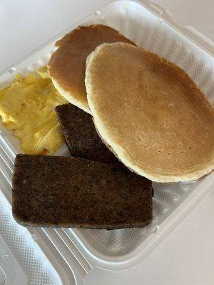 Scrapple and pancakes