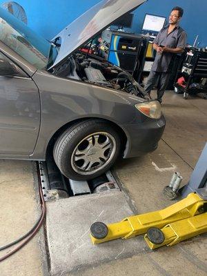 Smog check on my dads car fast service and good customer service