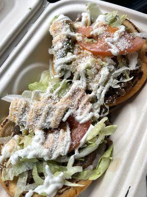 Carne asada Sopes