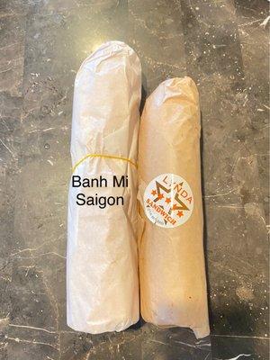 Banh Mi Saigon vs Lynda Sandwich: both Grilled Pork Sandwich