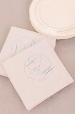 Tie your event together with coordinating elements such as cocktail napkins. Perfect for passed hors de'ouvres