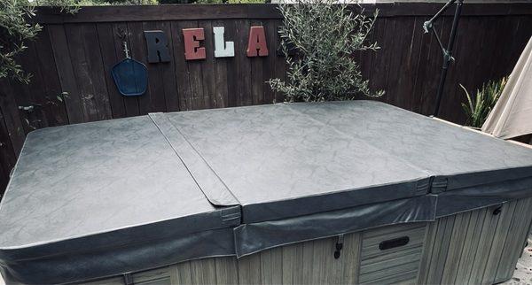 Spa cover in gray. Love it