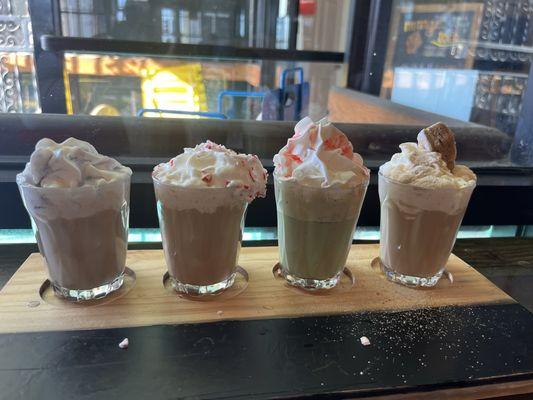 Christmas cold brew flight