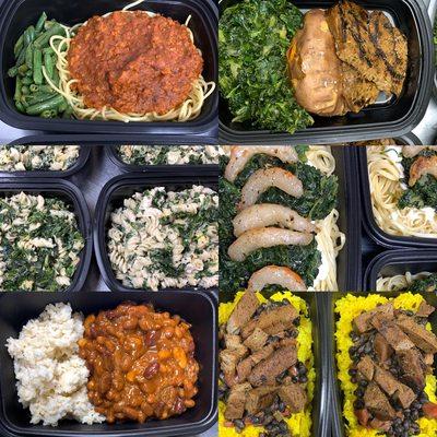 Variety of plantbased meals