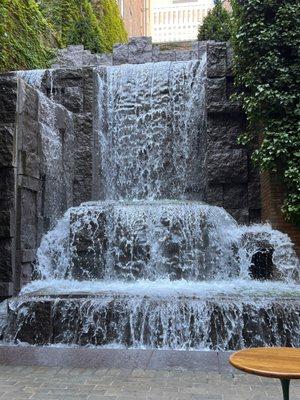 upclose view of waterfall