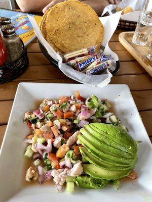 Tostadas de Ceviche. Dinner 7/24/2021