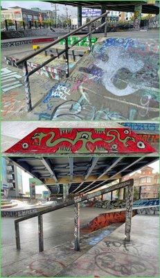 Under the Bridge Skatepark has has many rials