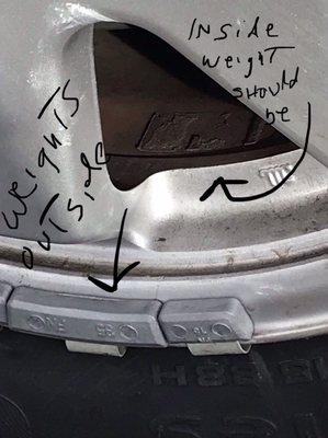 Tires incorrectly put on the rims not properly wind up with the red dots which means not properly balanced.