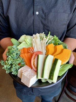 Mo-Mo-Paradise offers the largest, fresh vegetable selection for an All-You-Can-Eat Shabu-Shabu and Sukiyaki restaurant in SoCal!