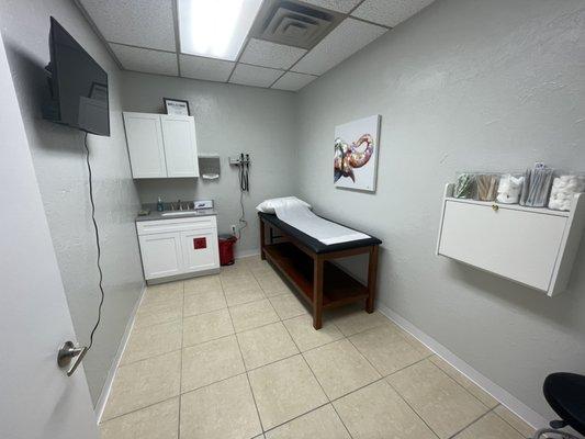 Adult exam room.