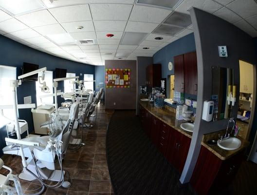 Upstairs pediatric and Ortho treatment area