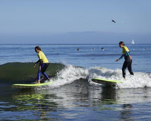 Riding in the curl!