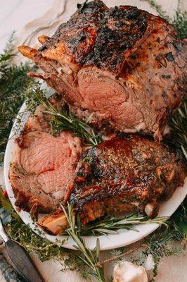 Herb crusted prime rib